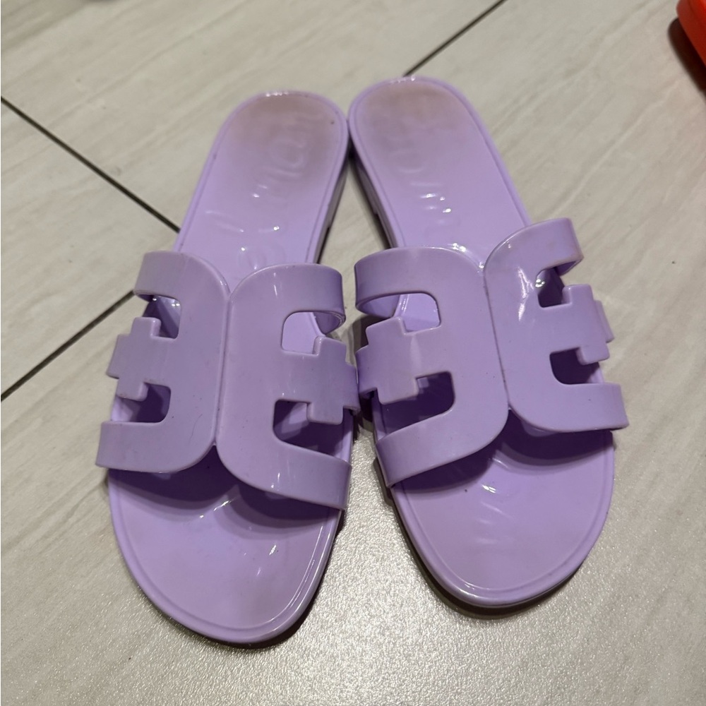 Sam Edelman Women's Jelly Purple Slide Sandals